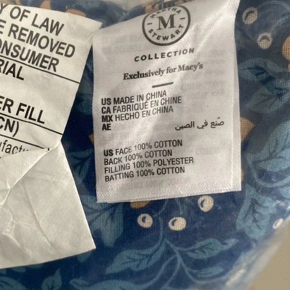 Home Decor Floral Patchwork Tomorrows Heirloom Pillow Martha Stewart For Mac’s - Picture 4 of 4